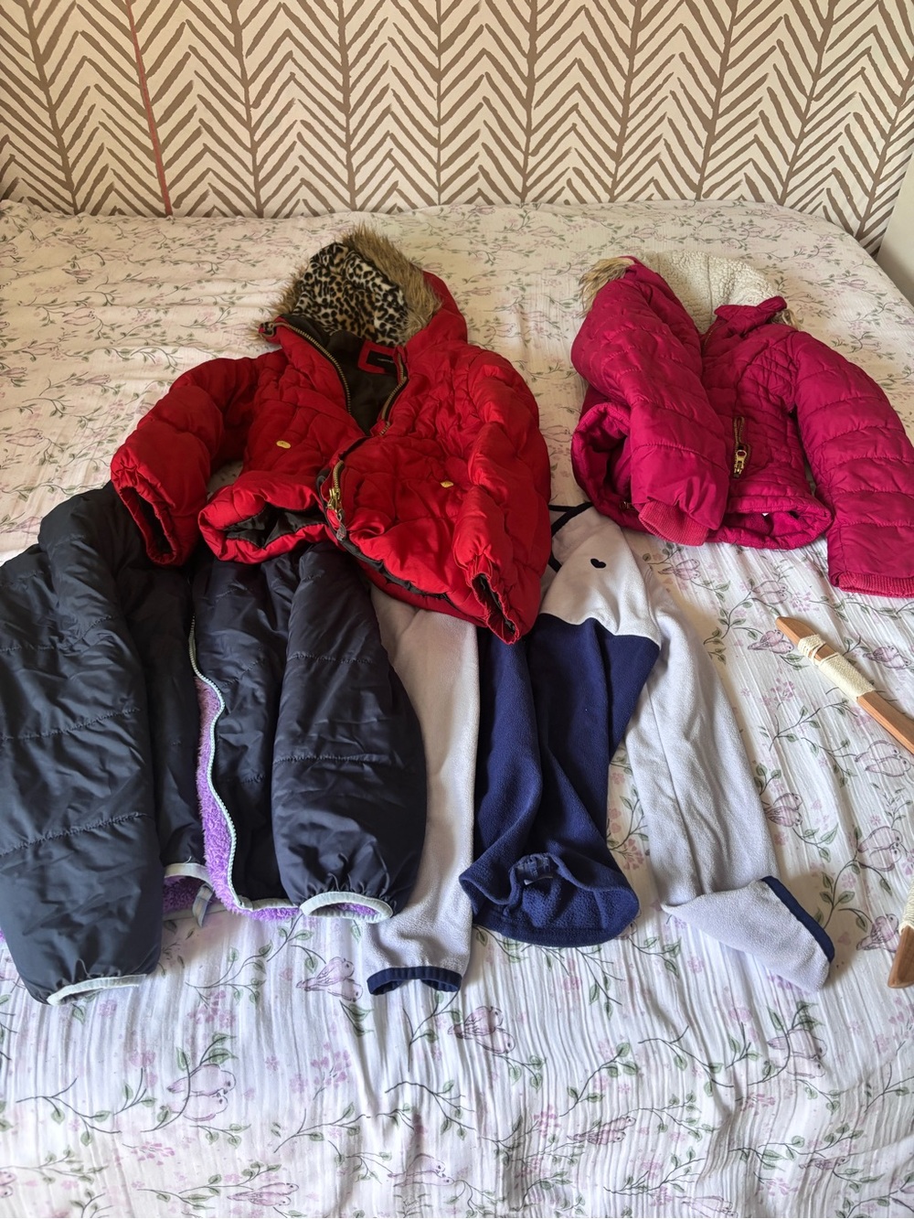 4pcs girl winter jacket